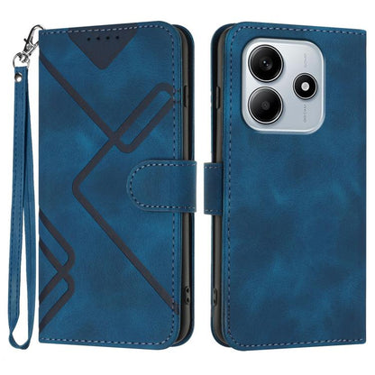 Line Pattern Skin Feel Leather Phone Case, For Redmi Note 14 4G 163.25mm, For Redmi Note 14 5G, For Redmi Note 14 Pro+ 5G, For Redmi Note 14 Pro 5G, For Redmi 13 4G, For Redmi Turbo 3 / Poco F6, For Redmi Note 13R Pro / Poco X6 Neo                     ...