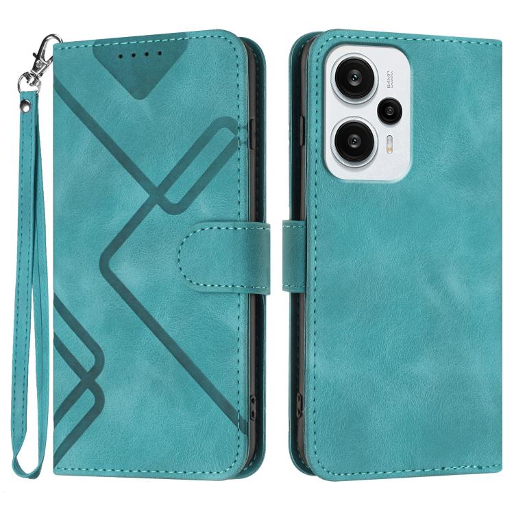 Line Pattern Skin Feel Leather Phone Case, For Redmi Note 14 4G 163.25mm, For Redmi Note 14 5G, For Redmi Note 14 Pro+ 5G, For Redmi Note 14 Pro 5G, For Redmi 13 4G, For Redmi Turbo 3 / Poco F6, For Redmi Note 13R Pro / Poco X6 Neo                     ...