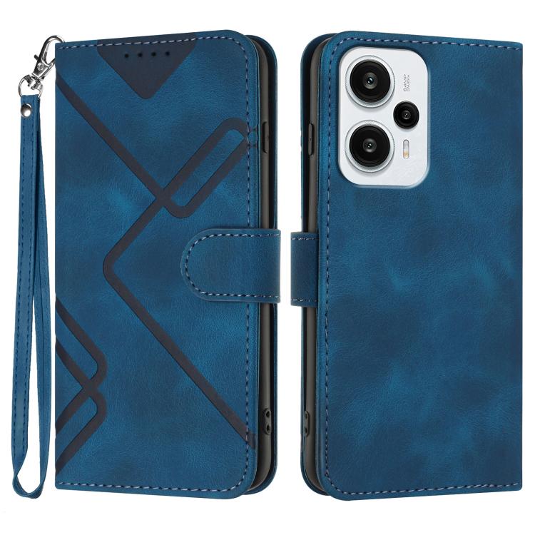 Line Pattern Skin Feel Leather Phone Case, For Redmi Note 14 4G 163.25mm, For Redmi Note 14 5G, For Redmi Note 14 Pro+ 5G, For Redmi Note 14 Pro 5G, For Redmi 13 4G, For Redmi Turbo 3 / Poco F6, For Redmi Note 13R Pro / Poco X6 Neo                     ...