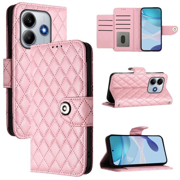Rhombic Texture Flip Leather Phone Case with Lanyard, For Redmi K90 Max 5G, For Redmi A7 Pro 5G 171mm / Poco C81, For Redmi 15a 5G Global, For Redmi A5 4G 171.7mm / Poco C71 4G, For Redmi Turbo 5 5G Global / Poco X8 Pro                                 ...