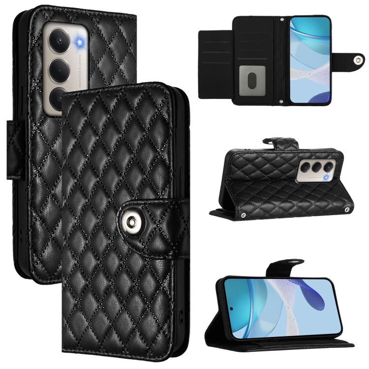 Rhombic Texture Flip Leather Phone Case with Lanyard, For Redmi K90 Max 5G, For Redmi A7 Pro 5G 171mm / Poco C81, For Redmi 15a 5G Global, For Redmi A5 4G 171.7mm / Poco C71 4G, For Redmi Turbo 5 5G Global / Poco X8 Pro                                 ...