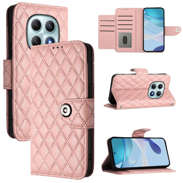 Rhombic Texture Flip Leather Phone Case with Lanyard, For Redmi K90 Max 5G, For Redmi A7 Pro 5G 171mm / Poco C81, For Redmi 15a 5G Global, For Redmi A5 4G 171.7mm / Poco C71 4G, For Redmi Turbo 5 5G Global / Poco X8 Pro                                 ...