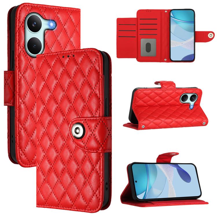 Rhombic Texture Flip Leather Phone Case with Lanyard, For Redmi K90 Max 5G, For Redmi A7 Pro 5G 171mm / Poco C81, For Redmi 15a 5G Global, For Redmi A5 4G 171.7mm / Poco C71 4G, For Redmi Turbo 5 5G Global / Poco X8 Pro                                 ...