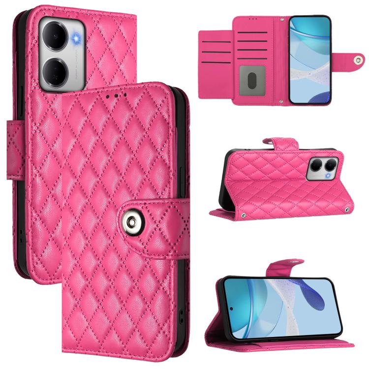 Rhombic Texture Flip Leather Phone Case with Lanyard, For Redmi K90 Max 5G, For Redmi A7 Pro 5G 171mm / Poco C81, For Redmi 15a 5G Global, For Redmi A5 4G 171.7mm / Poco C71 4G, For Redmi Turbo 5 5G Global / Poco X8 Pro                                 ...