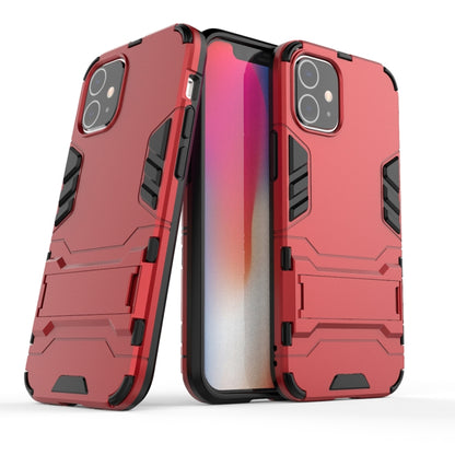 Shockproof protective phone case in red with textured grips and camera cutouts