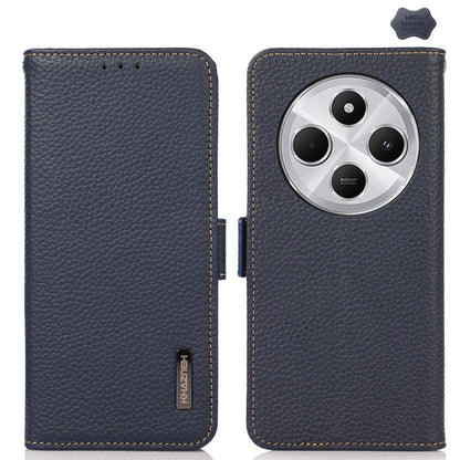 KHAZNEH Side-Magnetic Litchi Genuine Leather RFID Phone Case, For Redmi Note 17 4G Global 169.7mm, For Redmi Note 17 Pro+ 5G Global 163.4mm, For Redmi Note 17 Pro 5G Global 163.5mm, For Redmi K100 Pro Max/Poco F9 Ultra 5G                               ...
