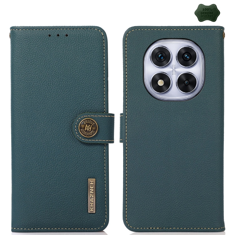 KHAZNEH Custer Texture RFID Genuine Leather Phone Case, For Redmi Note 17 4G Global 169.7mm, For Redmi Note 17 Pro+ 5G Global 163.4mm, For Redmi Note 17 Pro 5G Global 163.5mm, For Redmi K100 Pro Max/Poco F9 Ultra 5G, For Redmi K100 Pro 5G/Poco F9 Pro 5...