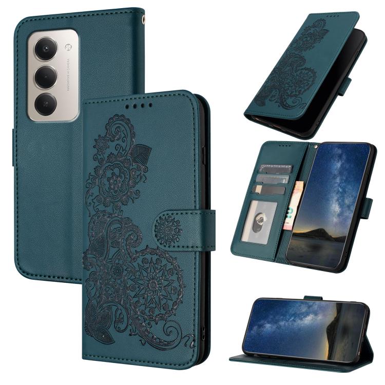 Datura Flower Embossed Flip Leather Phone Case, For Redmi A7 Pro 171mm / Poco C85x 5G, For Redmi Turbo 5 Max / Poco X8 Pro Max, For Redmi Turbo 5 5G / Poco X8 Pro 5G, For Redmi Note 15 4G / 5G 164mm / Poco M8 5G, For Redmi K90 Pro Max / Poco F8 Ultra 5...