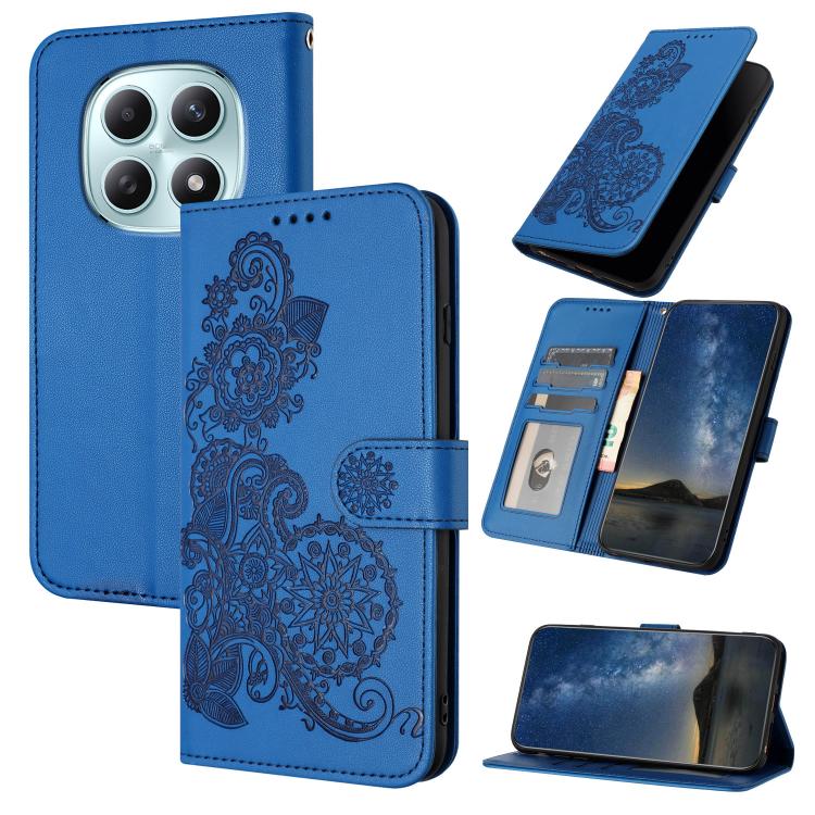 Datura Flower Embossed Flip Leather Phone Case, For Redmi A7 Pro 171mm / Poco C85x 5G, For Redmi Turbo 5 Max / Poco X8 Pro Max, For Redmi Turbo 5 5G / Poco X8 Pro 5G, For Redmi Note 15 4G / 5G 164mm / Poco M8 5G, For Redmi K90 Pro Max / Poco F8 Ultra 5...