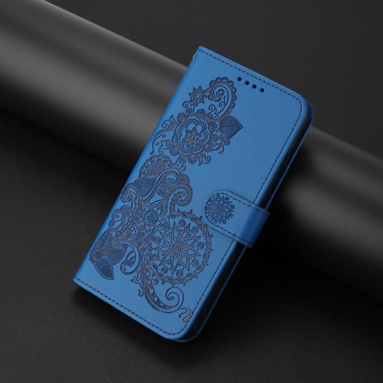 Datura Flower Embossed Flip Leather Phone Case, For Redmi A7 Pro 171mm / Poco C85x 5G, For Redmi Turbo 5 Max / Poco X8 Pro Max, For Redmi Turbo 5 5G / Poco X8 Pro 5G, For Redmi Note 15 4G / 5G 164mm / Poco M8 5G, For Redmi K90 Pro Max / Poco F8 Ultra 5...