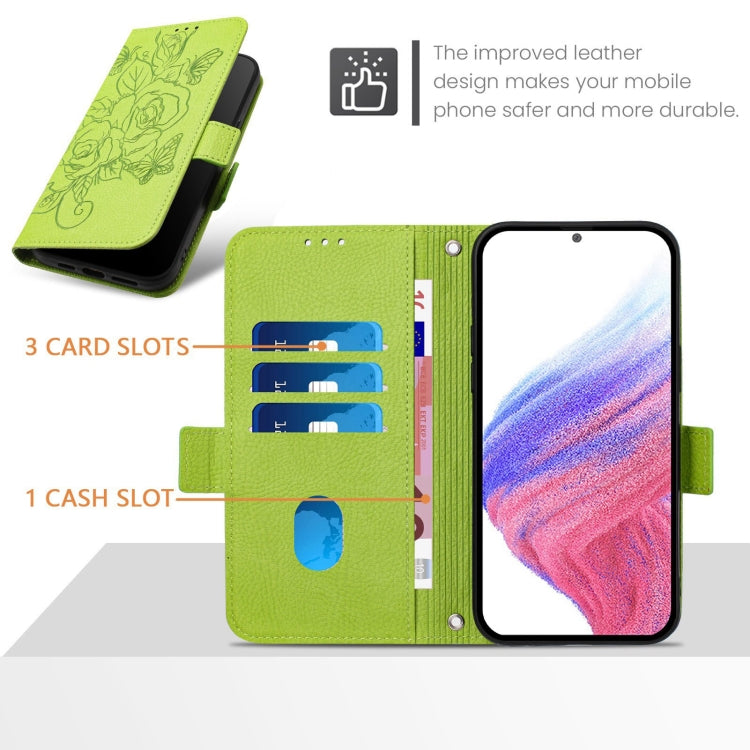 Embossed Rose RFID Anti-theft Leather Phone Case, For Realme 8 4G / 8 Pro 4G, For Realme GT 5G / GT Neo 5G, For Realme C25 / C15 / C12 / C25s / 7i, For Realme C17 / 7i