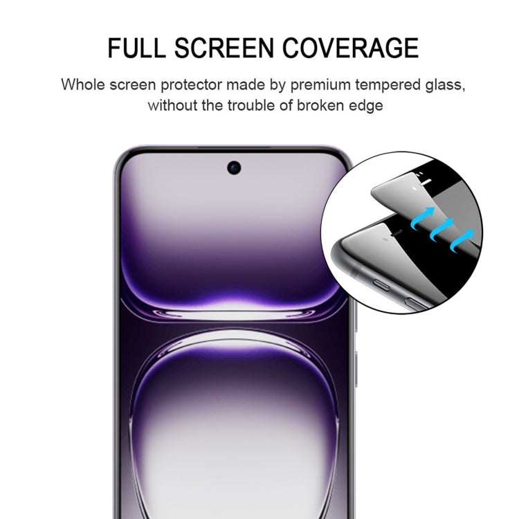 25pcs Edge Glue 9H HD 3D Curved Edge Tempered Glass Film, For OPPO Reno12 Pro Global, For OPPO Reno12 Global