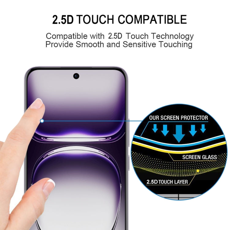 25pcs Edge Glue 9H HD 3D Curved Edge Tempered Glass Film, For OPPO Reno12 Pro Global, For OPPO Reno12 Global