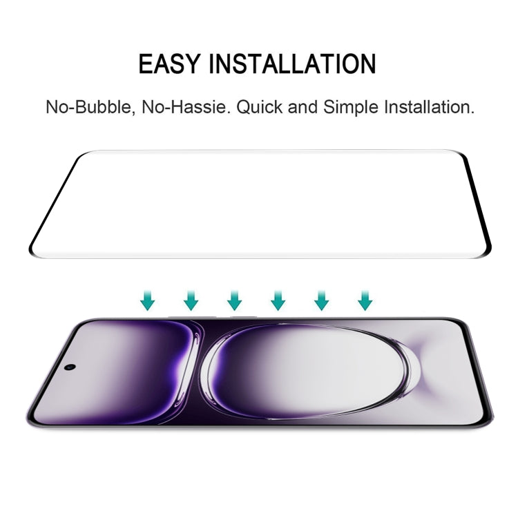 25pcs Edge Glue 9H HD 3D Curved Edge Tempered Glass Film, For OPPO Reno12 Pro Global, For OPPO Reno12 Global