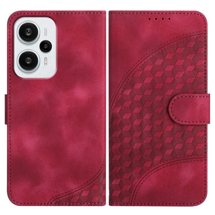 Elephant Head Embossed Phone Leather Case with Lanyard, For Redmi Note 12 Turbo / Poco F5