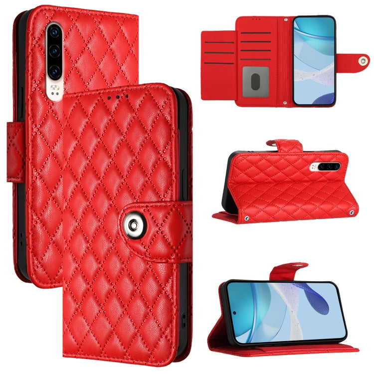 Rhombic Texture Flip Leather Phone Case with Lanyard, For Huawei Enjoy 10 Plus, For Huawei Enjoy 9s / P Smart+ 2019, For Huawei P30 lite / nova 4e, For Huawei P30 Pro, For Huawei P30