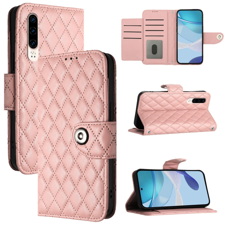 Rhombic Texture Flip Leather Phone Case with Lanyard, For Huawei Enjoy 10 Plus, For Huawei Enjoy 9s / P Smart+ 2019, For Huawei P30 lite / nova 4e, For Huawei P30 Pro, For Huawei P30