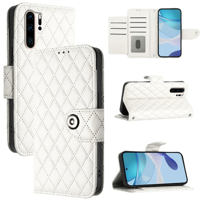 Rhombic Texture Flip Leather Phone Case with Lanyard, For Huawei Enjoy 10 Plus, For Huawei Enjoy 9s / P Smart+ 2019, For Huawei P30 lite / nova 4e, For Huawei P30 Pro, For Huawei P30