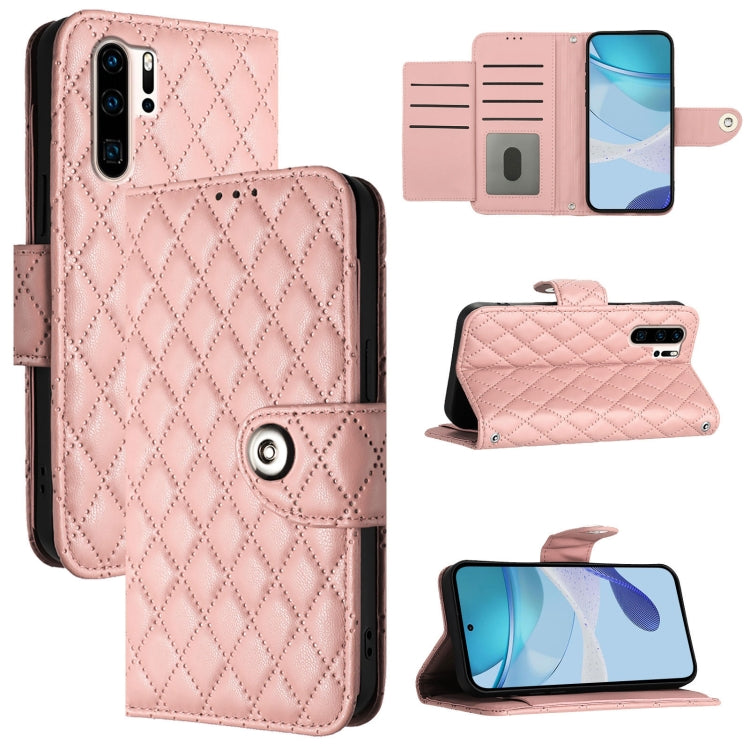 Rhombic Texture Flip Leather Phone Case with Lanyard, For Huawei Enjoy 10 Plus, For Huawei Enjoy 9s / P Smart+ 2019, For Huawei P30 lite / nova 4e, For Huawei P30 Pro, For Huawei P30