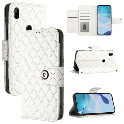 Rhombic Texture Flip Leather Phone Case with Lanyard, For Huawei Enjoy 10 Plus, For Huawei Enjoy 9s / P Smart+ 2019, For Huawei P30 lite / nova 4e, For Huawei P30 Pro, For Huawei P30
