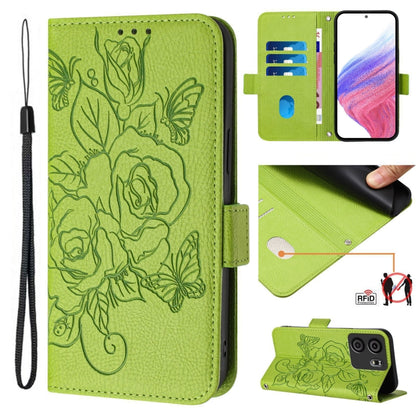 Embossed Rose RFID Anti-theft Leather Phone Case, For BLU G95, For BLU Bold N4, For BLU Bold K50, For BLU C9, For BLU View 5 Pro, For BLU View 5, For BLU View Speed 5G B1550VL