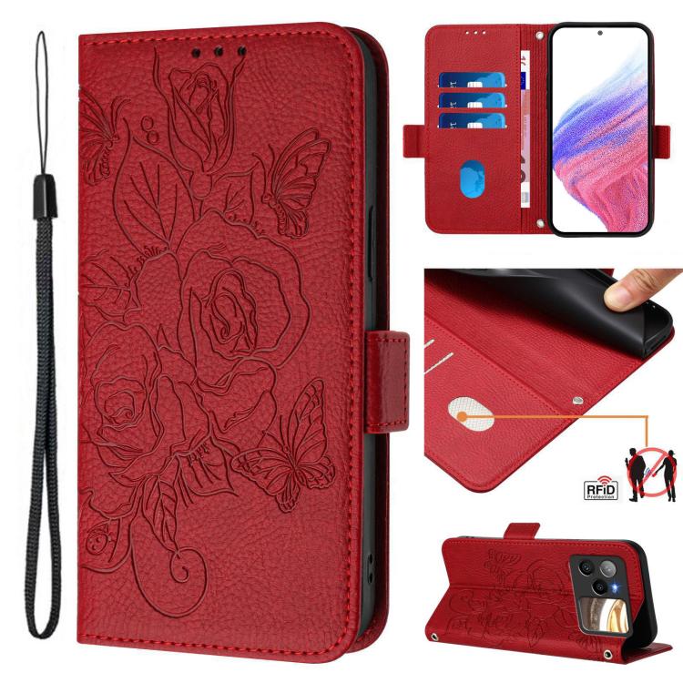 Embossed Rose RFID Anti-theft Leather Phone Case, For BLU G95, For BLU Bold N4, For BLU Bold K50, For BLU C9, For BLU View 5 Pro, For BLU View 5, For BLU View Speed 5G B1550VL