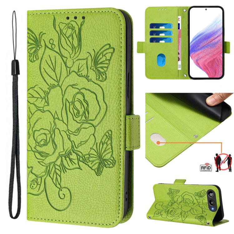 Embossed Rose RFID Anti-theft Leather Phone Case, For BLU G95, For BLU Bold N4, For BLU Bold K50, For BLU C9, For BLU View 5 Pro, For BLU View 5, For BLU View Speed 5G B1550VL