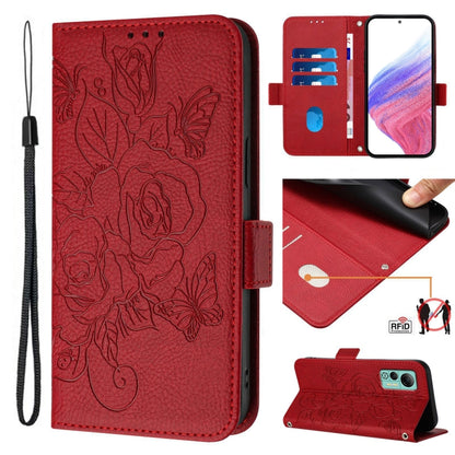 Embossed Rose RFID Anti-theft Leather Phone Case, For Ulefone Note 18 Ultra, For Ulefone Note 14