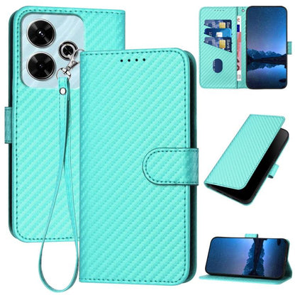 YX0070 Carbon Fiber Buckle Leather Phone Case with Lanyard, For Redmi K80 / Poco F7 Pro, For Redmi Note 14 4G 164.84mm, For Redmi Turbo 4 / Poco X7 Pro, For Redmi Note 14 Pro 4G, For Redmi Note 14 4G 163.25mm, For Redmi Note 14 5G                      ...