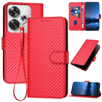 YX0070 Carbon Fiber Buckle Leather Phone Case with Lanyard, For Redmi K80 / Poco F7 Pro, For Redmi Note 14 4G 164.84mm, For Redmi Turbo 4 / Poco X7 Pro, For Redmi Note 14 Pro 4G, For Redmi Note 14 4G 163.25mm, For Redmi Note 14 5G                      ...