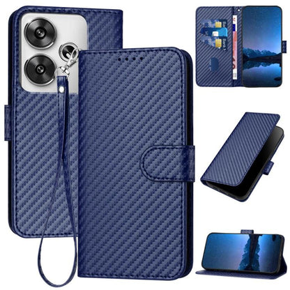 YX0070 Carbon Fiber Buckle Leather Phone Case with Lanyard, For Redmi K80 / Poco F7 Pro, For Redmi Note 14 4G 164.84mm, For Redmi Turbo 4 / Poco X7 Pro, For Redmi Note 14 Pro 4G, For Redmi Note 14 4G 163.25mm, For Redmi Note 14 5G                      ...