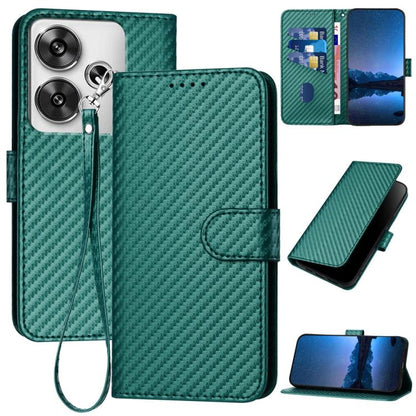 YX0070 Carbon Fiber Buckle Leather Phone Case with Lanyard, For Redmi K80 / Poco F7 Pro, For Redmi Note 14 4G 164.84mm, For Redmi Turbo 4 / Poco X7 Pro, For Redmi Note 14 Pro 4G, For Redmi Note 14 4G 163.25mm, For Redmi Note 14 5G                      ...