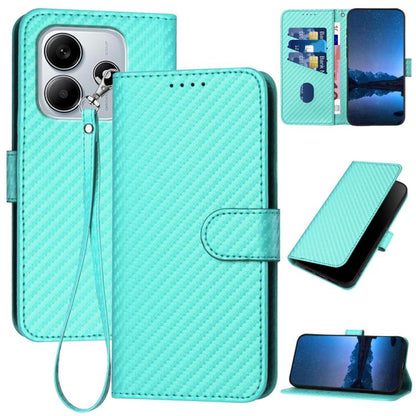 YX0070 Carbon Fiber Buckle Leather Phone Case with Lanyard, For Redmi K80 / Poco F7 Pro, For Redmi Note 14 4G 164.84mm, For Redmi Turbo 4 / Poco X7 Pro, For Redmi Note 14 Pro 4G, For Redmi Note 14 4G 163.25mm, For Redmi Note 14 5G                      ...
