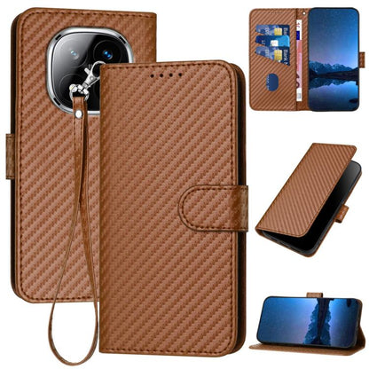 YX0070 Carbon Fiber Buckle Leather Phone Case with Lanyard, For Redmi K80 / Poco F7 Pro, For Redmi Note 14 4G 164.84mm, For Redmi Turbo 4 / Poco X7 Pro, For Redmi Note 14 Pro 4G, For Redmi Note 14 4G 163.25mm, For Redmi Note 14 5G                      ...