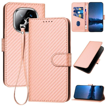 YX0070 Carbon Fiber Buckle Leather Phone Case with Lanyard, For Redmi K80 / Poco F7 Pro, For Redmi Note 14 4G 164.84mm, For Redmi Turbo 4 / Poco X7 Pro, For Redmi Note 14 Pro 4G, For Redmi Note 14 4G 163.25mm, For Redmi Note 14 5G                      ...