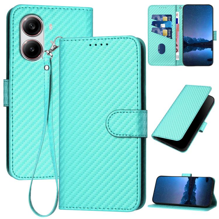 YX0070 Carbon Fiber Buckle Leather Phone Case with Lanyard, For Redmi K80 / Poco F7 Pro, For Redmi Note 14 4G 164.84mm, For Redmi Turbo 4 / Poco X7 Pro, For Redmi Note 14 Pro 4G, For Redmi Note 14 4G 163.25mm, For Redmi Note 14 5G                      ...