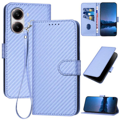 YX0070 Carbon Fiber Buckle Leather Phone Case with Lanyard, For Redmi K80 / Poco F7 Pro, For Redmi Note 14 4G 164.84mm, For Redmi Turbo 4 / Poco X7 Pro, For Redmi Note 14 Pro 4G, For Redmi Note 14 4G 163.25mm, For Redmi Note 14 5G                      ...