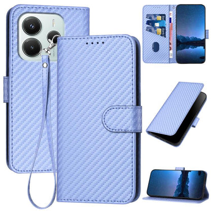 YX0070 Carbon Fiber Buckle Leather Phone Case with Lanyard, For Redmi K80 / Poco F7 Pro, For Redmi Note 14 4G 164.84mm, For Redmi Turbo 4 / Poco X7 Pro, For Redmi Note 14 Pro 4G, For Redmi Note 14 4G 163.25mm, For Redmi Note 14 5G                      ...