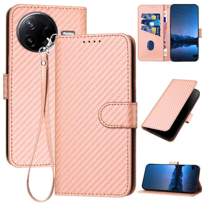 YX0070 Carbon Fiber Buckle Leather Phone Case with Lanyard, For Redmi K80 / Poco F7 Pro, For Redmi Note 14 4G 164.84mm, For Redmi Turbo 4 / Poco X7 Pro, For Redmi Note 14 Pro 4G, For Redmi Note 14 4G 163.25mm, For Redmi Note 14 5G                      ...