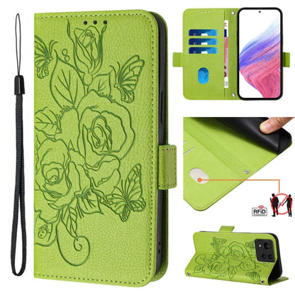 Embossed Rose RFID Anti-theft Leather Phone Case, For Asus Zenfone 12 Ultra, For Asus ROG Phone 9 / 9 Pro, For Asus Zenfone 11 Ultra, For Asus ROG Phone 8 / 8 Pro