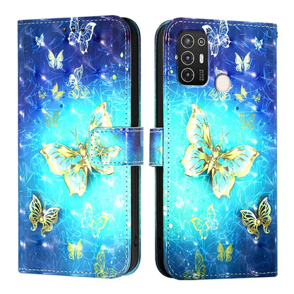 3D Painting Horizontal Flip Leather Phone Case, For ZTE Blade A52