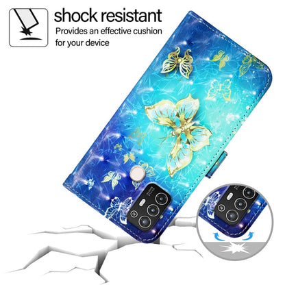 3D Painting Horizontal Flip Leather Phone Case, For ZTE Blade A52