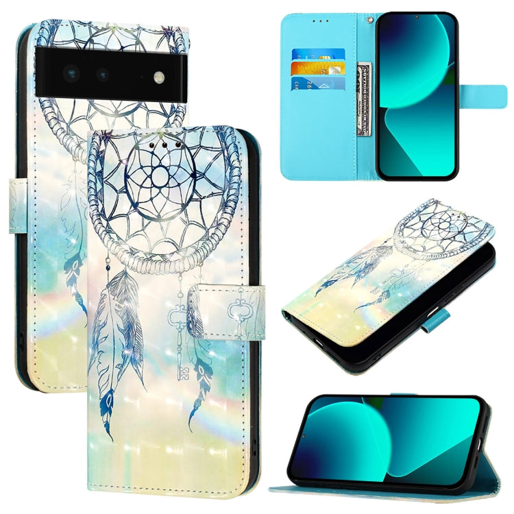 3D Painting Horizontal Flip Leather Phone Case, For Google Pixel 6 Pro, For Google Pixel 6, For Google Pixel 5a 5G, For Google Pixel 5, For Google Pixel 5 XL / Pixel 4a