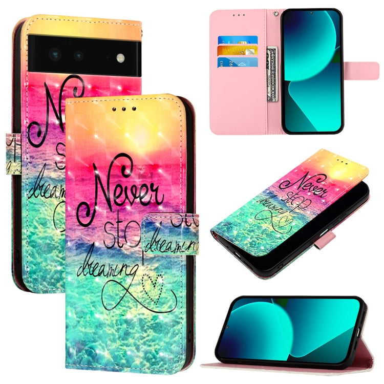 3D Painting Horizontal Flip Leather Phone Case, For Google Pixel 6 Pro, For Google Pixel 6, For Google Pixel 5a 5G, For Google Pixel 5, For Google Pixel 5 XL / Pixel 4a