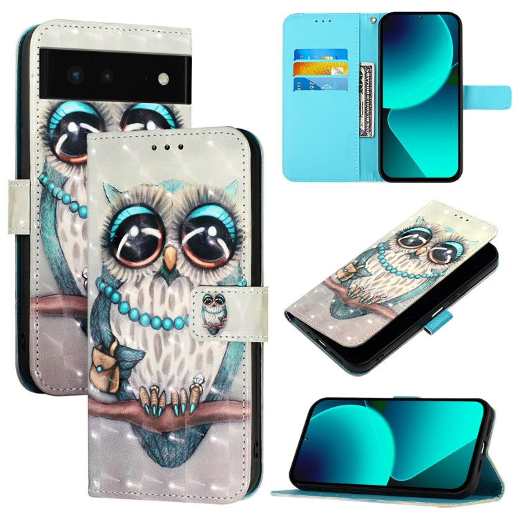 3D Painting Horizontal Flip Leather Phone Case, For Google Pixel 6 Pro, For Google Pixel 6, For Google Pixel 5a 5G, For Google Pixel 5, For Google Pixel 5 XL / Pixel 4a
