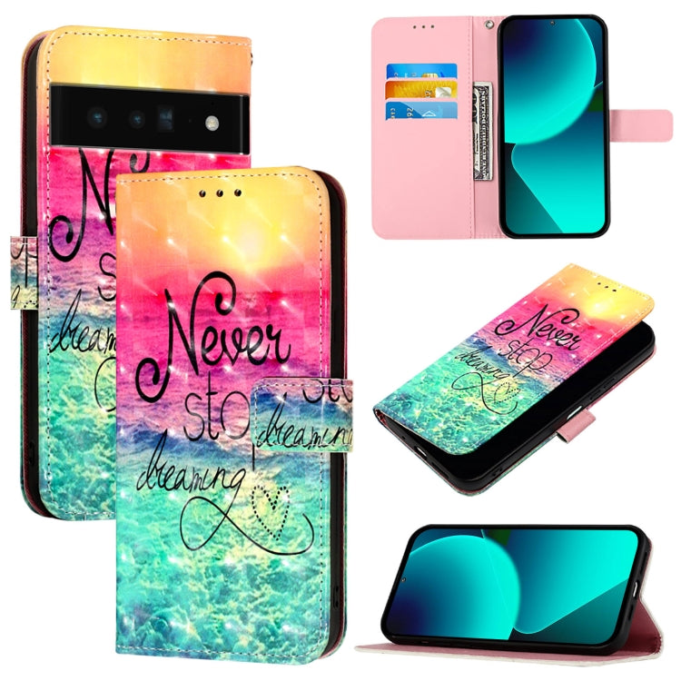 3D Painting Horizontal Flip Leather Phone Case, For Google Pixel 6 Pro, For Google Pixel 6, For Google Pixel 5a 5G, For Google Pixel 5, For Google Pixel 5 XL / Pixel 4a