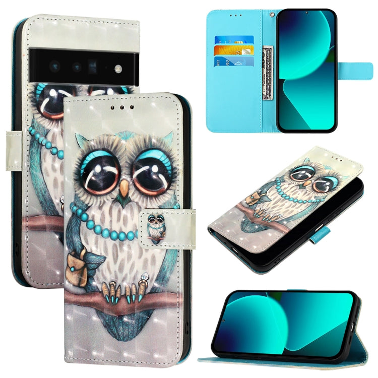 3D Painting Horizontal Flip Leather Phone Case, For Google Pixel 6 Pro, For Google Pixel 6, For Google Pixel 5a 5G, For Google Pixel 5, For Google Pixel 5 XL / Pixel 4a