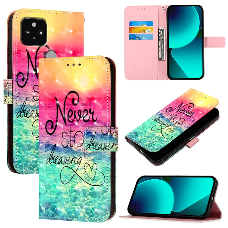 3D Painting Horizontal Flip Leather Phone Case, For Google Pixel 6 Pro, For Google Pixel 6, For Google Pixel 5a 5G, For Google Pixel 5, For Google Pixel 5 XL / Pixel 4a