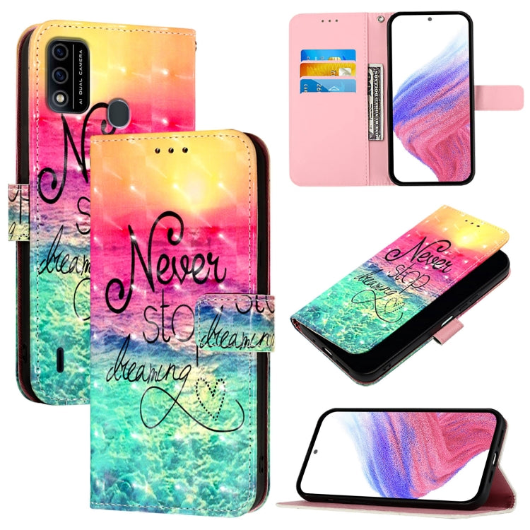 3D Painting Horizontal Flip Leather Phone Case, For Itel A48