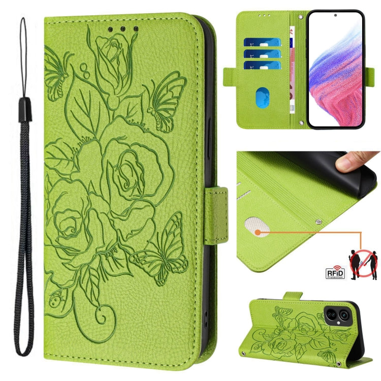 Embossed Rose RFID Anti-theft Leather Phone Case, For Tecno Spark Go 2023 / Pop 7 / Pop 7 Pro, For Tecno Spark 10 5G, For Tecno Spark 10C, For Tecno Spark 10 4G, For Tecno Spark 10 Pro, For Tecno Camon 19 Pro 5G, For Tecno Pova 4 Pro, For Tecno Pova 4 ...